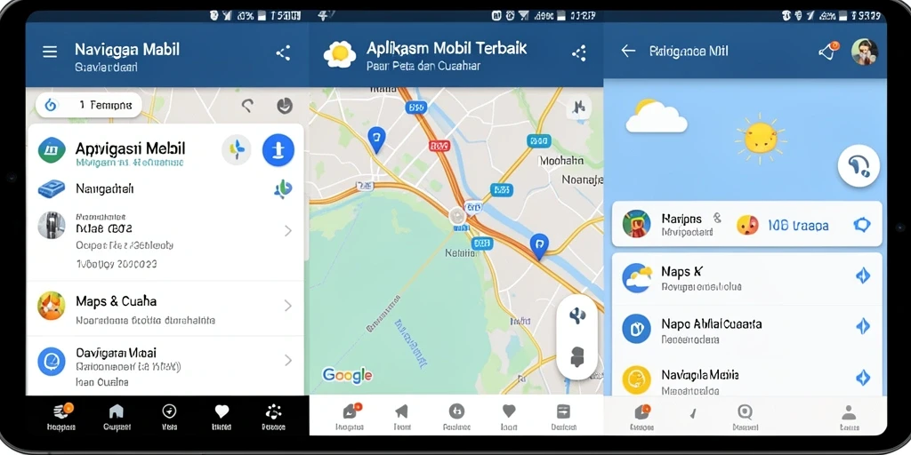 Tampilan antarmuka intuitif V07 untuk navigasi mobil.