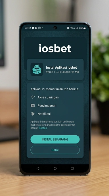 Tampilan halaman APK iosbet